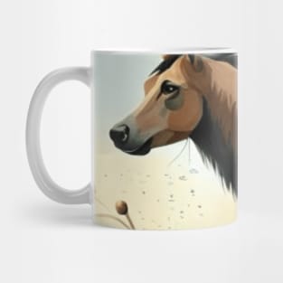 Horse in a field Mug